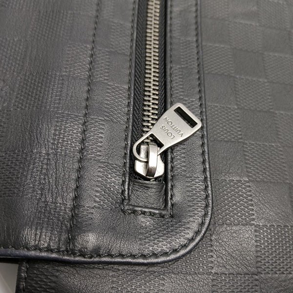 DISTRICT PM Damier Graphite Calfskin Black