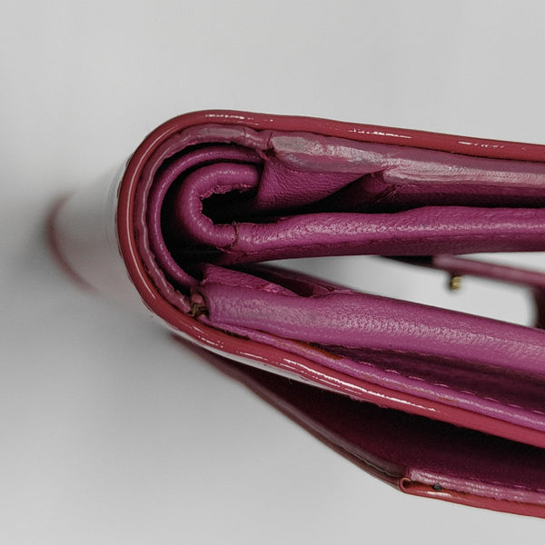 Patent Leather Wallet Pink