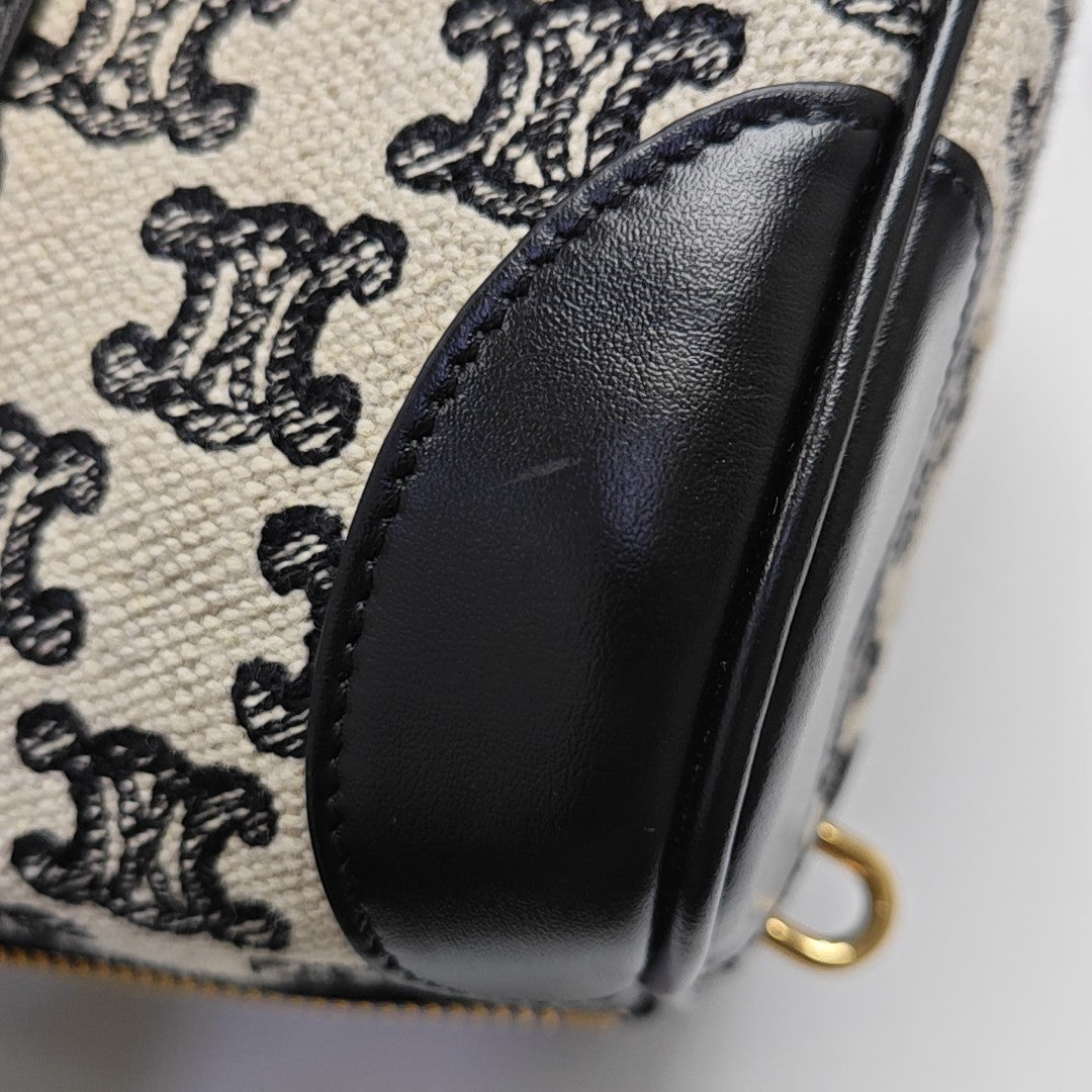 Fabric Shoulder Bag Small White