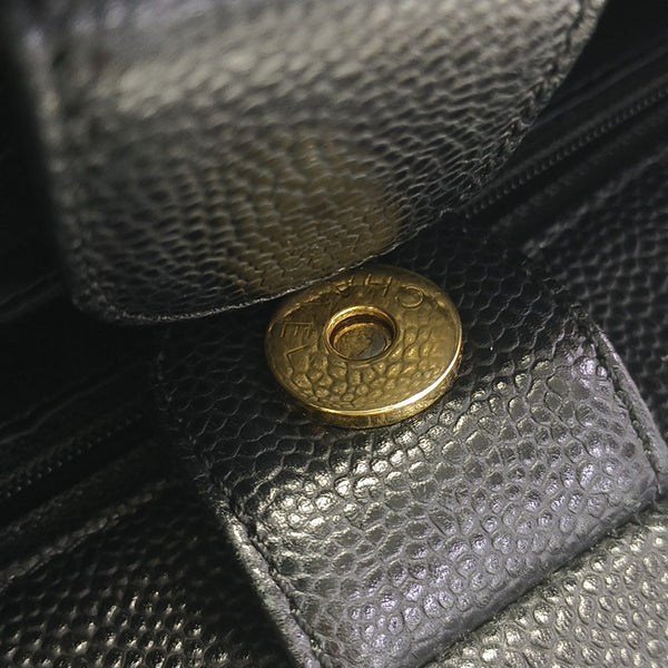 CHANEL PST Quilted Grained Calfskin Black