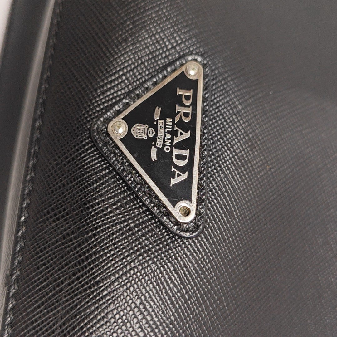 Saffiano Calfskin Tote Bag Black