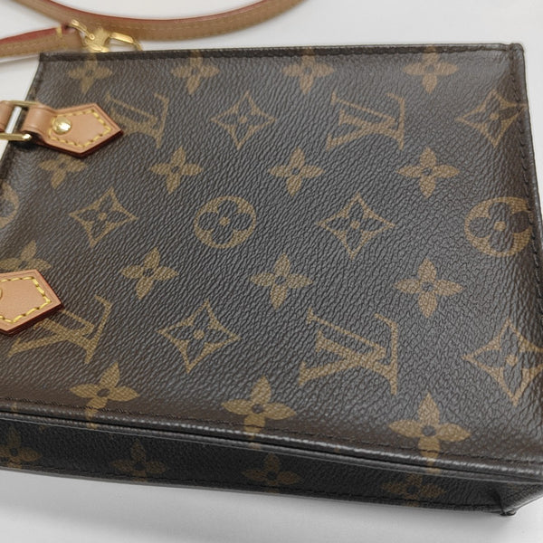 SAC PLAT Mini Monogram Coated Canvas Brown