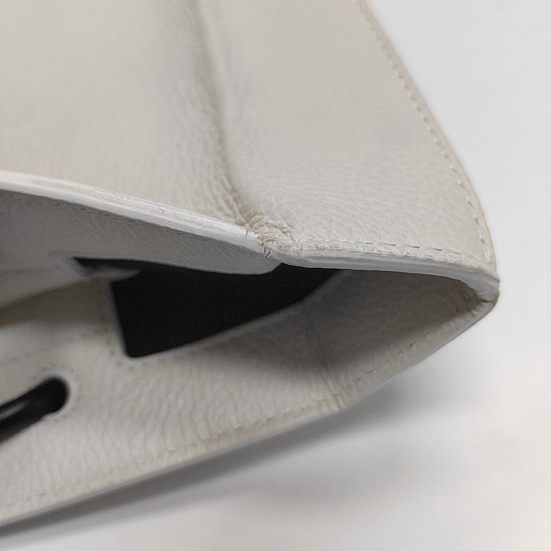 Shopping Bag Calfskin White
