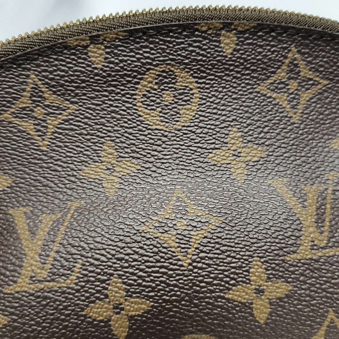 COSMETIC PM Monogram Coated Canvas Brown