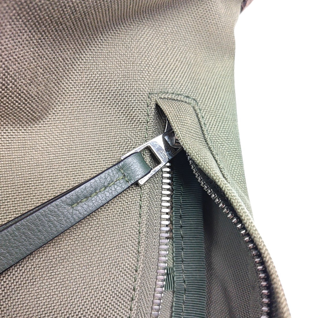 Monogram Fabric Backpack Green