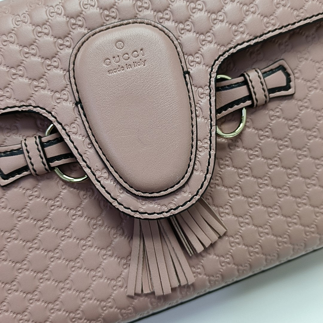 Emily Chain Monogram Calfskin Pink