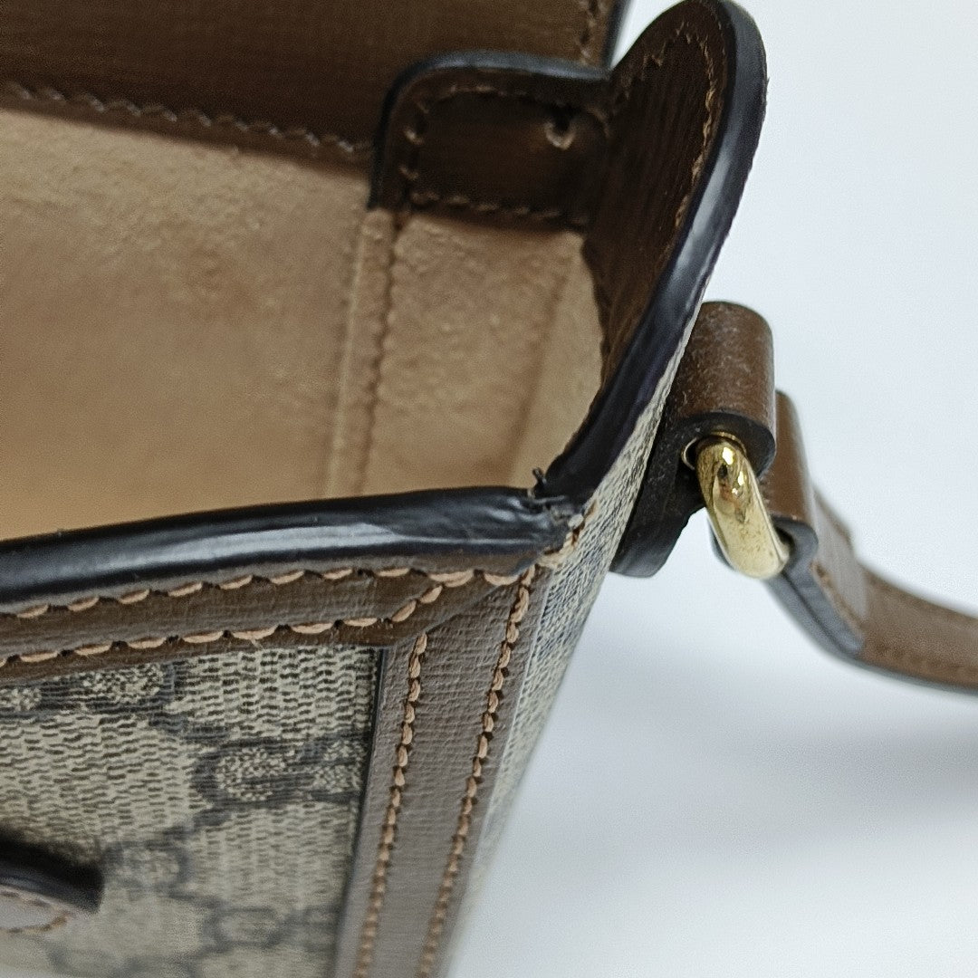 Horsebit 1955 Mini Monogram Coated Canvas Beige