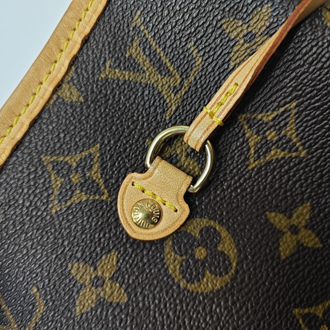 NEVERFULL MM Monogram Coated Canvas Brown