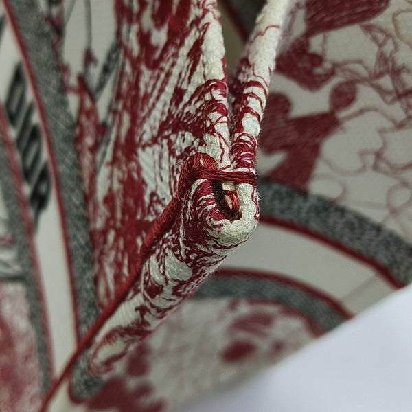 Book Tote Medium Fabric Red