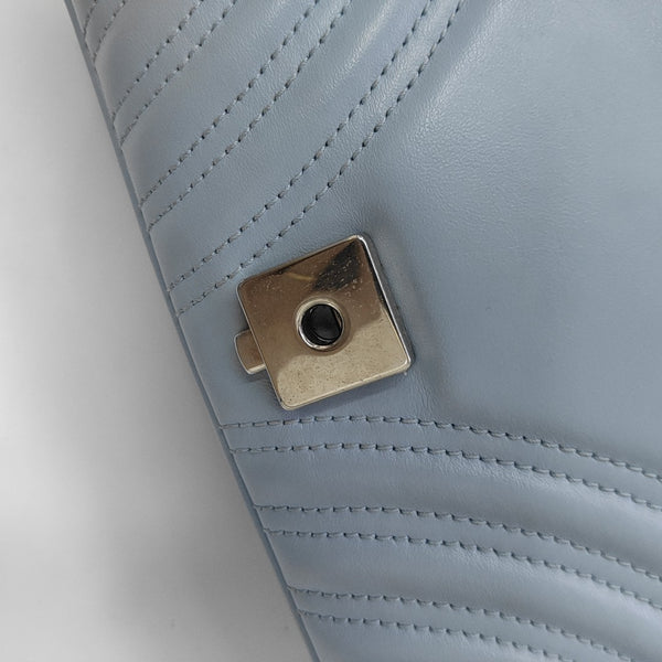 GG Marmont Medium Quilted Calfskin Blue