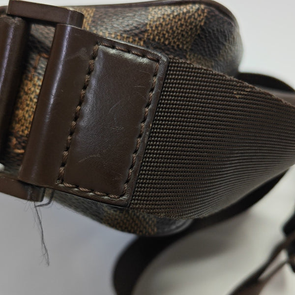 OLAV PM Damier Ebene Coated Canvas Brown