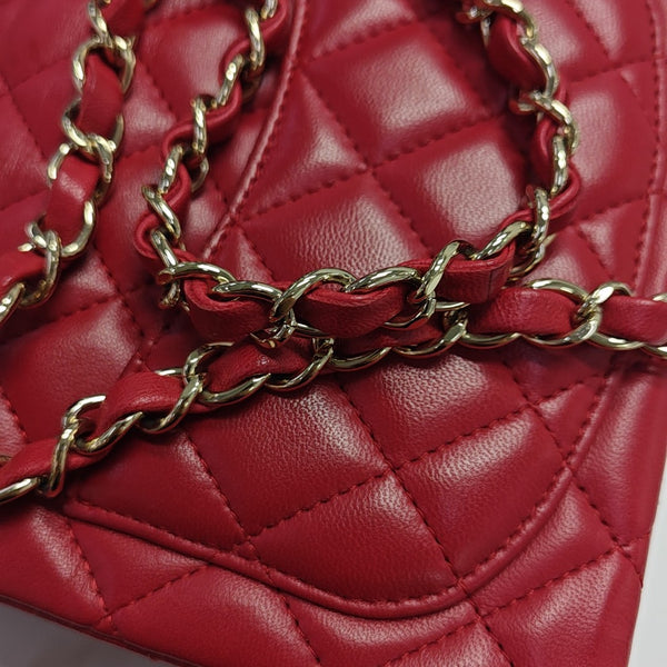 CLASSIC FLAP Mini Quilted Lambskin Red