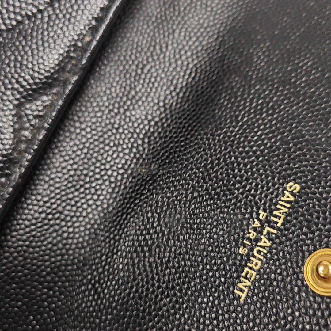 MONOGRAM Chevron Calfskin Black Wallet