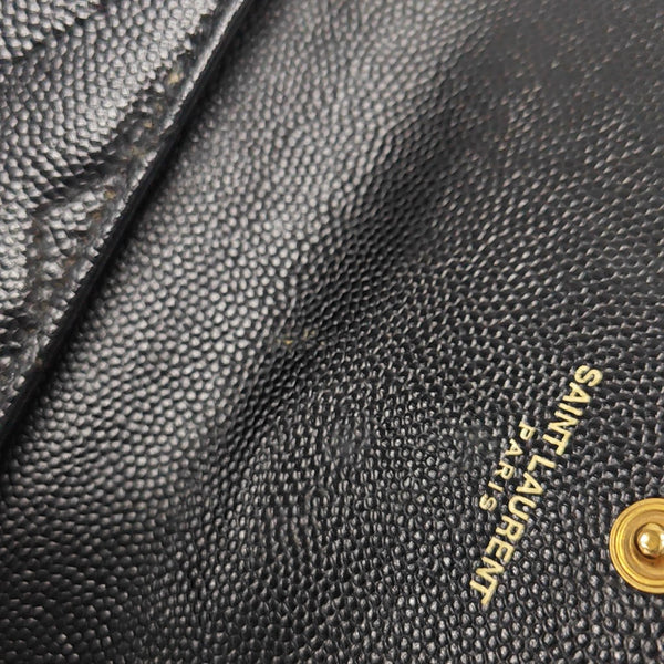 MONOGRAM Chevron Calfskin Black Wallet