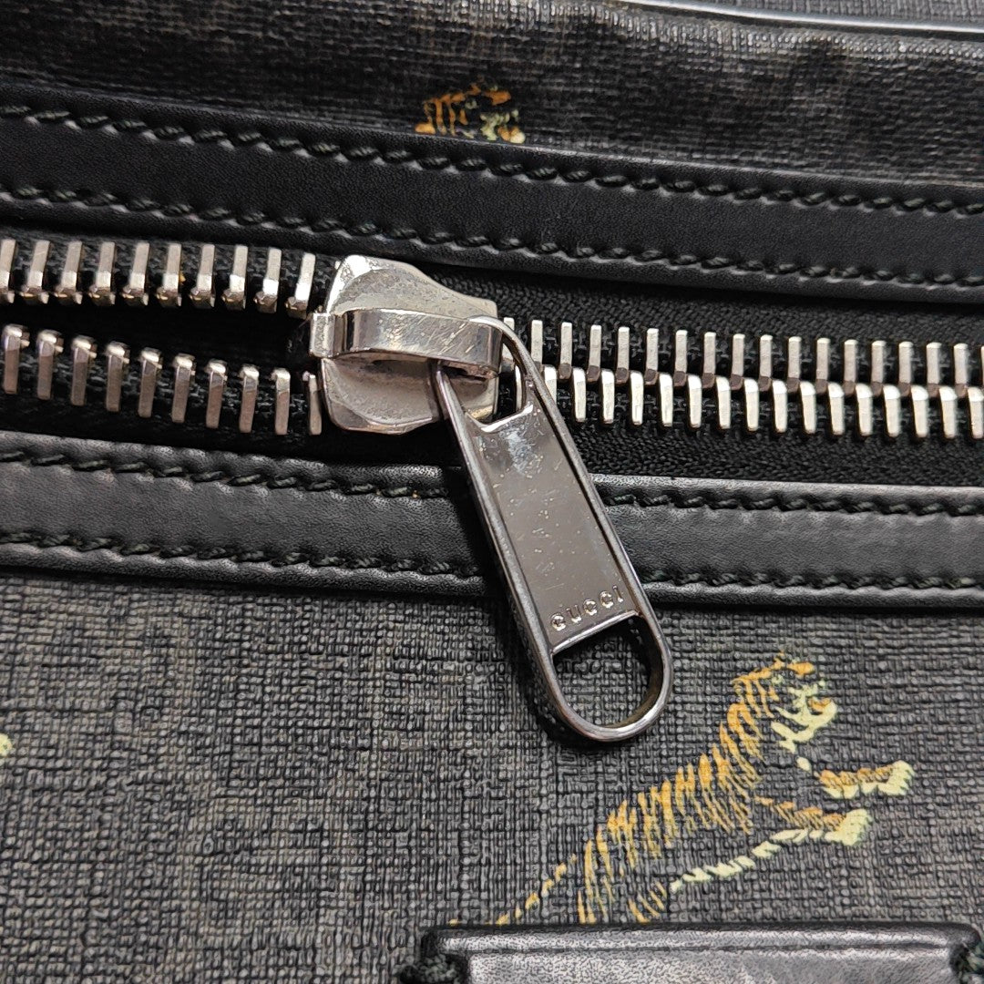 GG Supreme Monogram Coated Canvas Black
