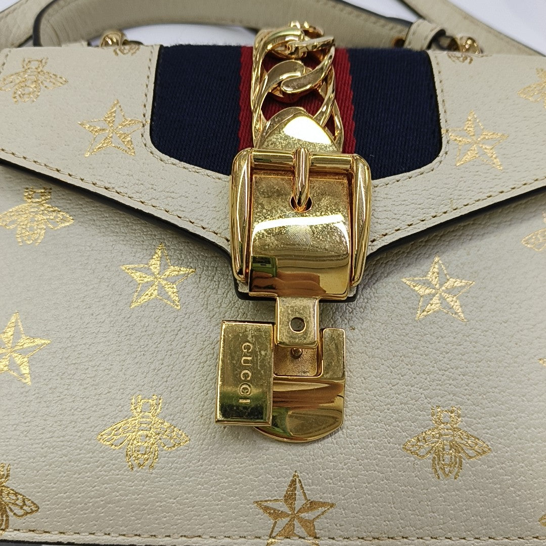 Sylvie Mini Calfskin White