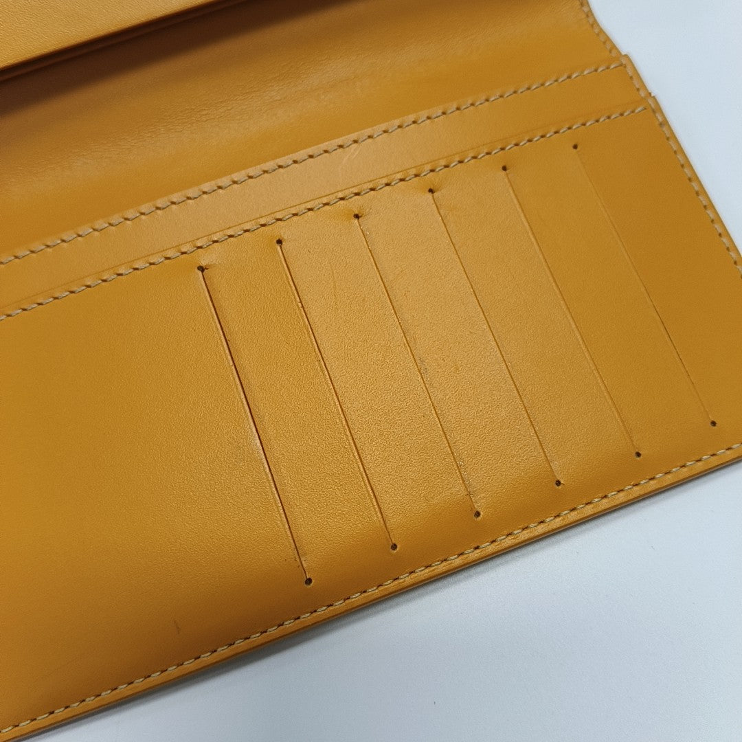 Coated Canvas Wallet Yellow