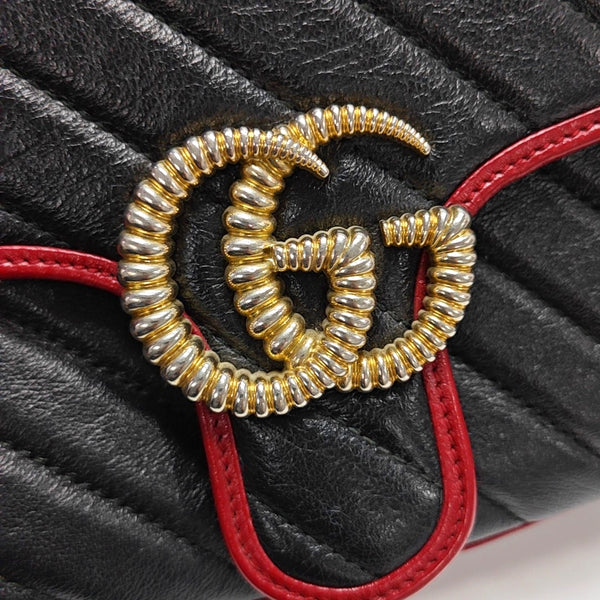 GG Marmont Medium Quilted Calfskin Black
