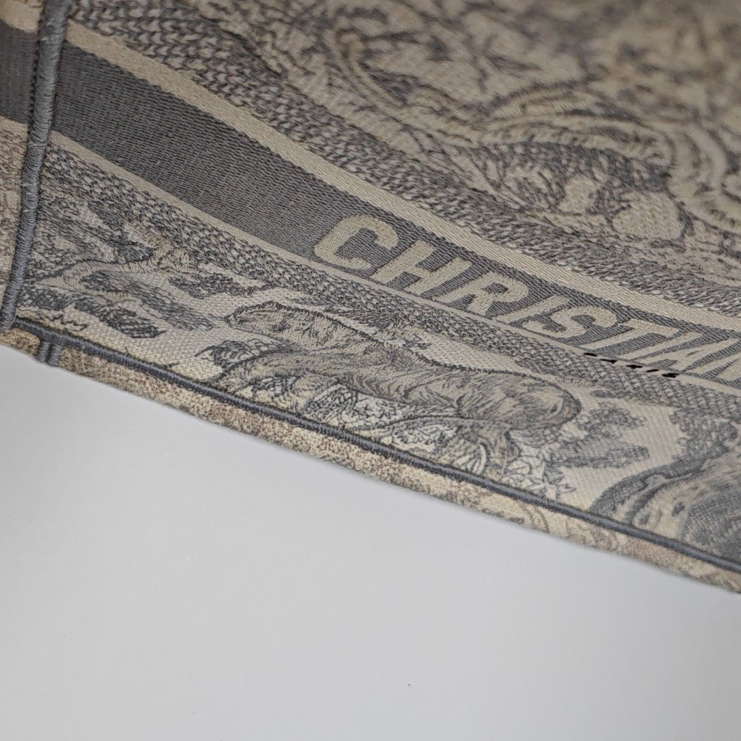Book Tote Medium Fabric Gray