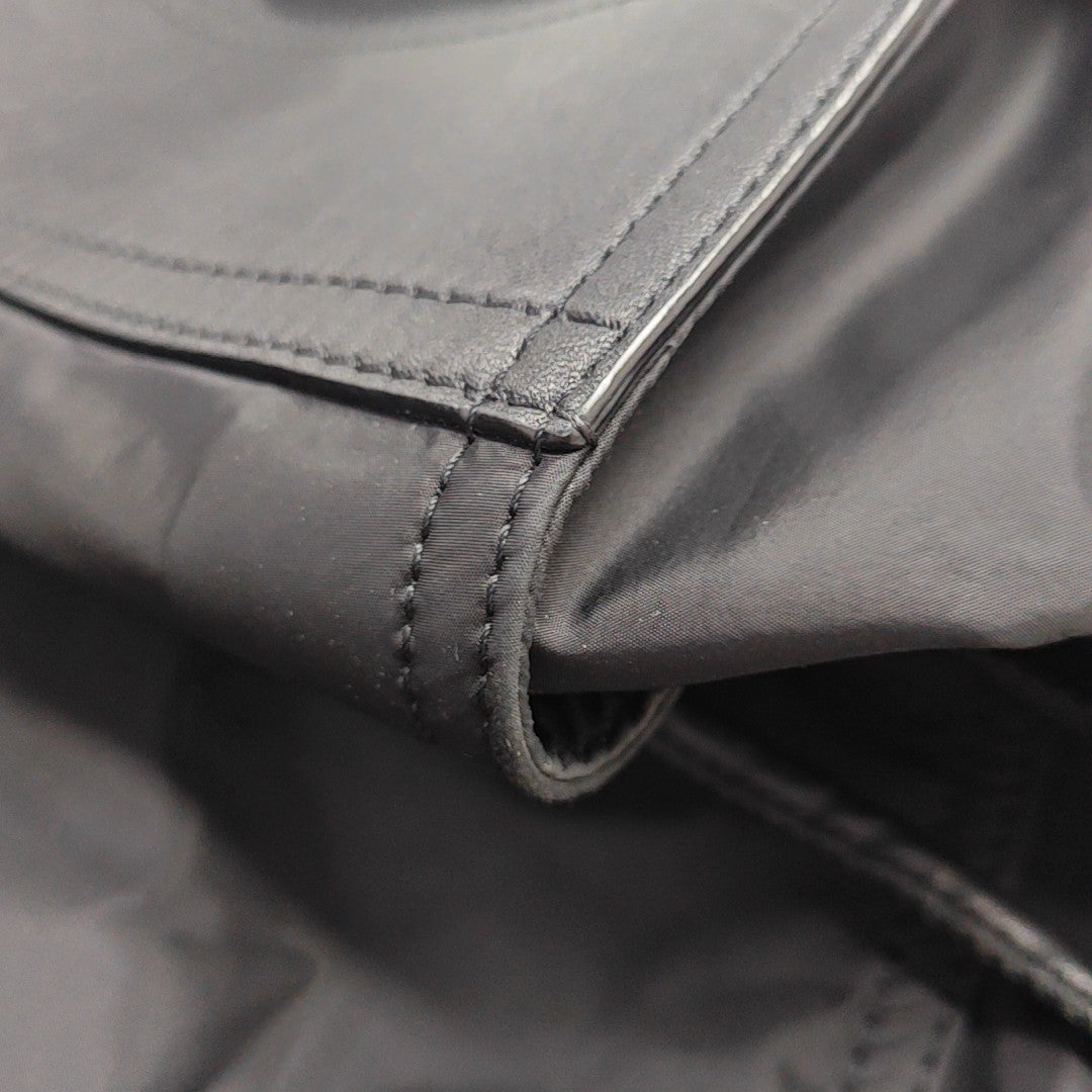 Nylon Top Handle Bag Black