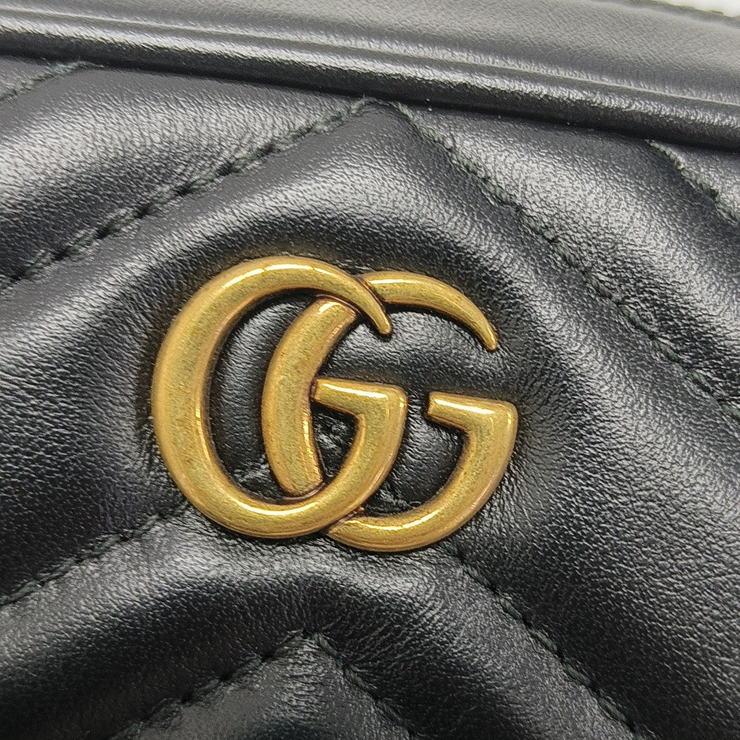 GG Marmont Small Quilted Calfskin Black