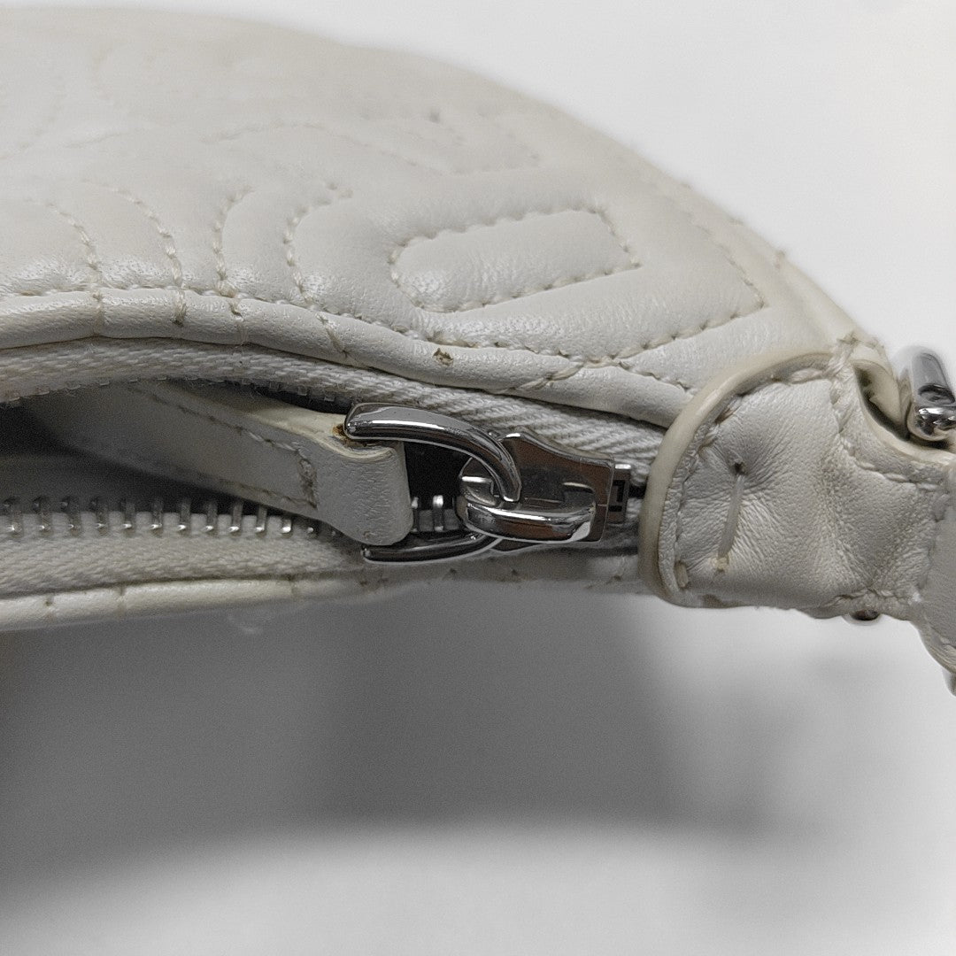 Quilted Calfskin Clutch White