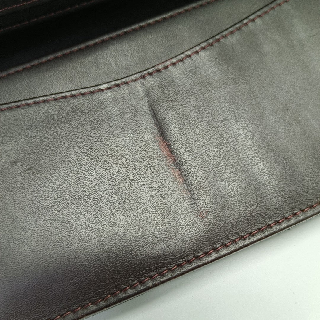 Quilted Grained Calfskin Wallet Black
