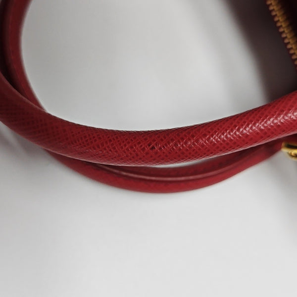 Galleria Super Mini Saffiano Calfskin Red