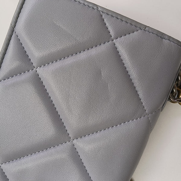 CHANEL 19 WOC Quilted Lambskin Blue