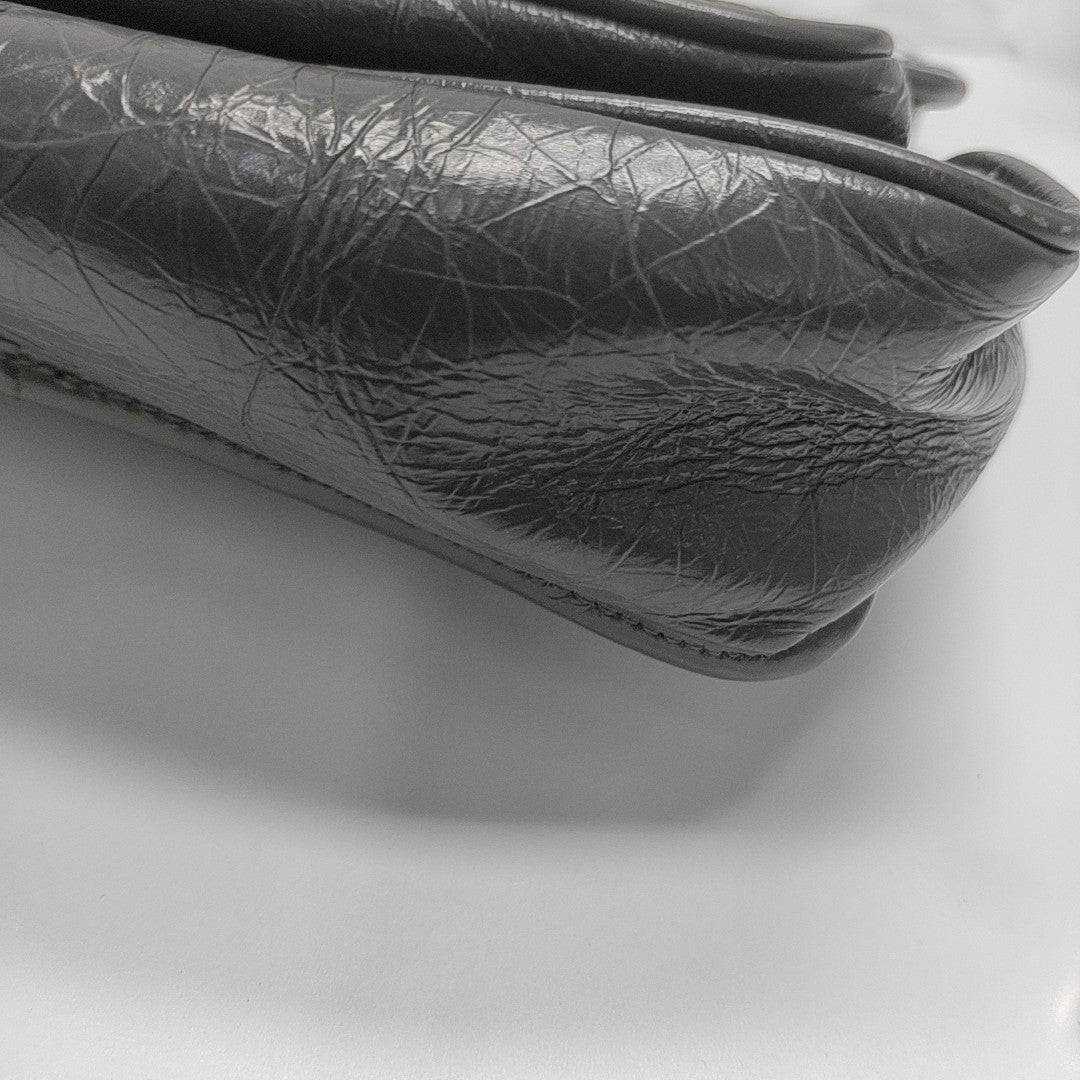 NIKI Small Chevron Calfskin Gray