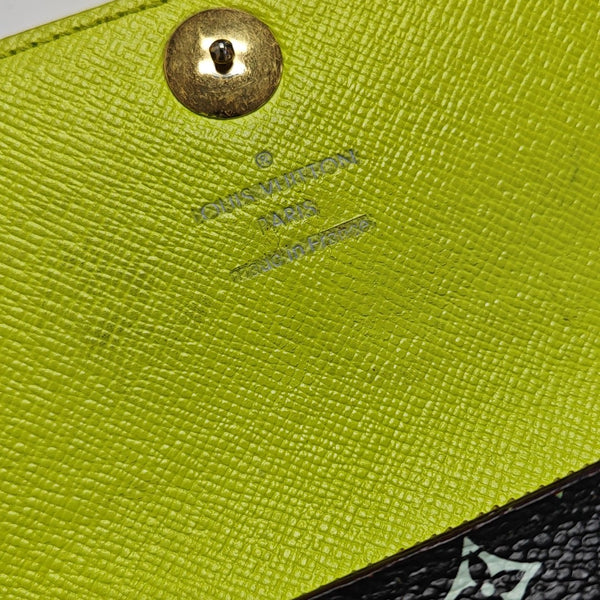 LV × TM PORTE MONNAIE Monogram Coated Canvas Black Wallet