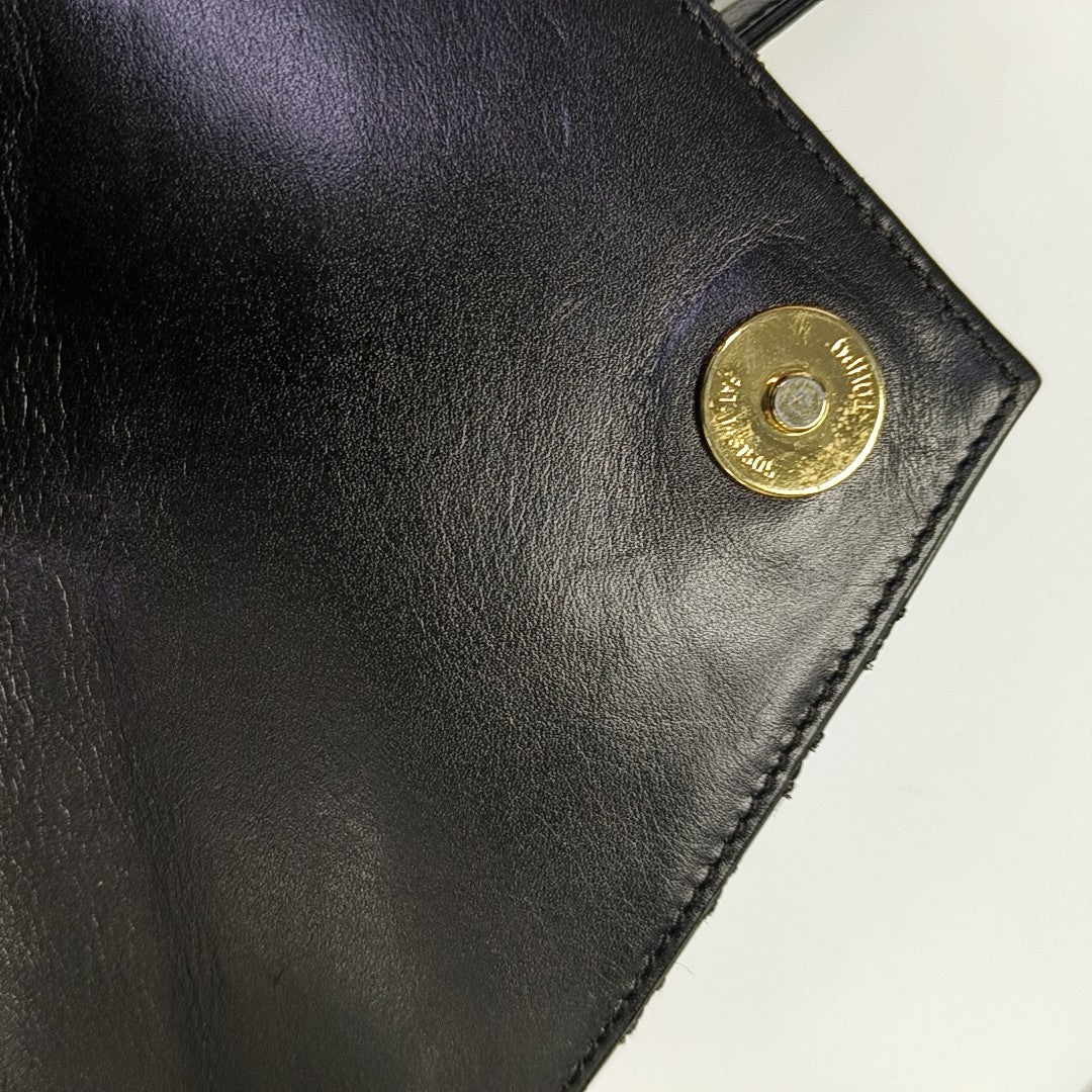 Calfskin Shoulder Bag Black