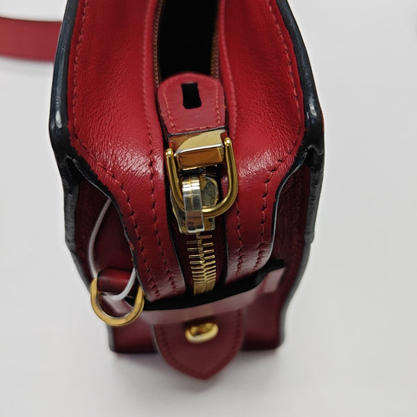 Saffiano Calfskin Shoulder Bag Red