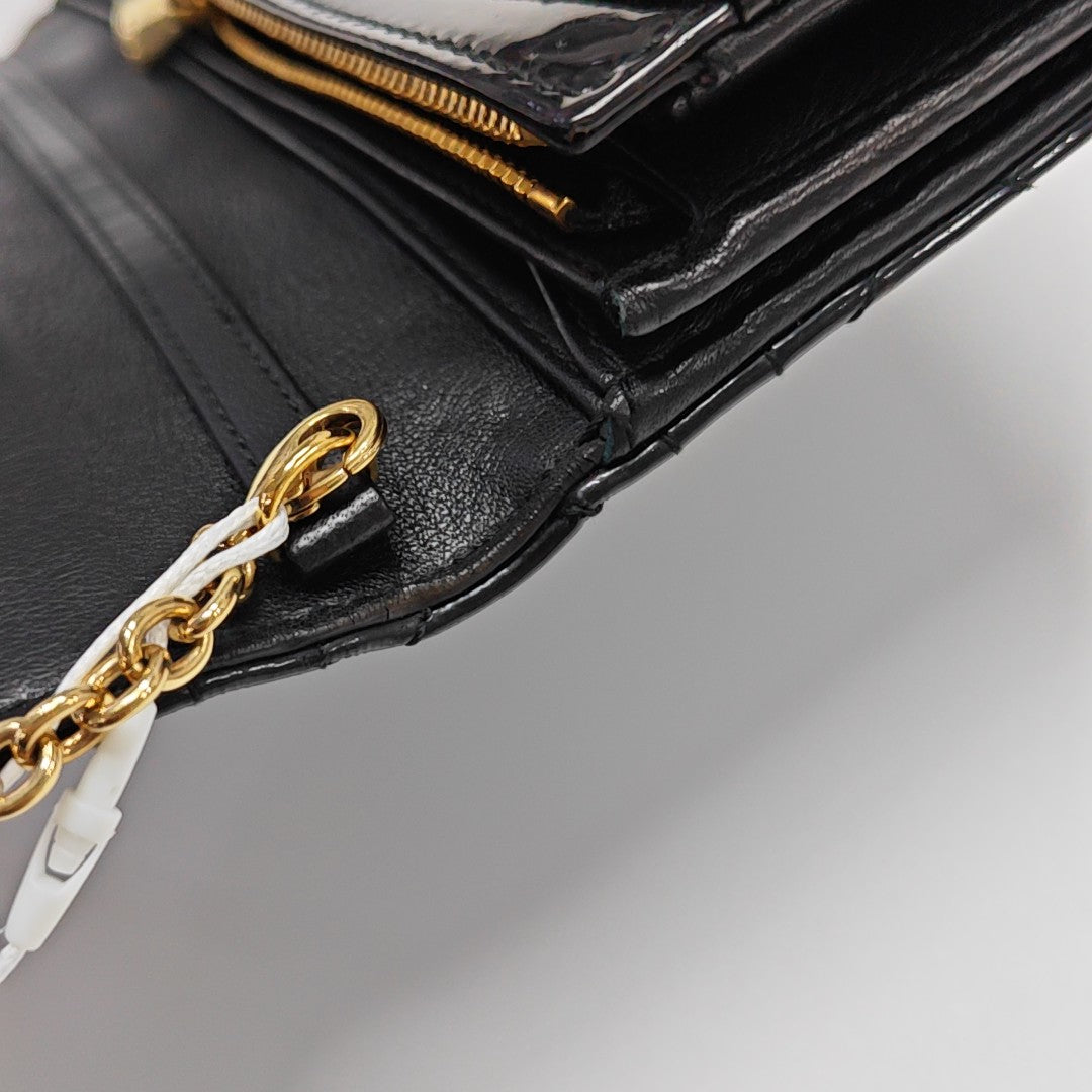 Lady Dior Small Quilted Patent Leather Black