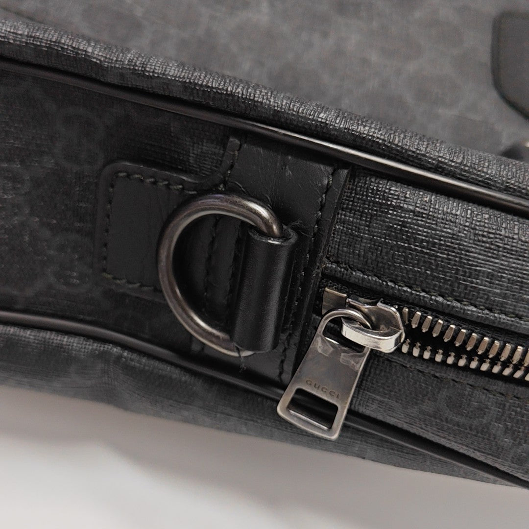 Monogram Coated Canvas Top Handle Bag Black