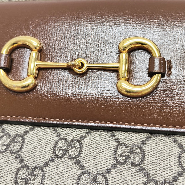 Horsebit 1955 Small Coated Canvas Beige