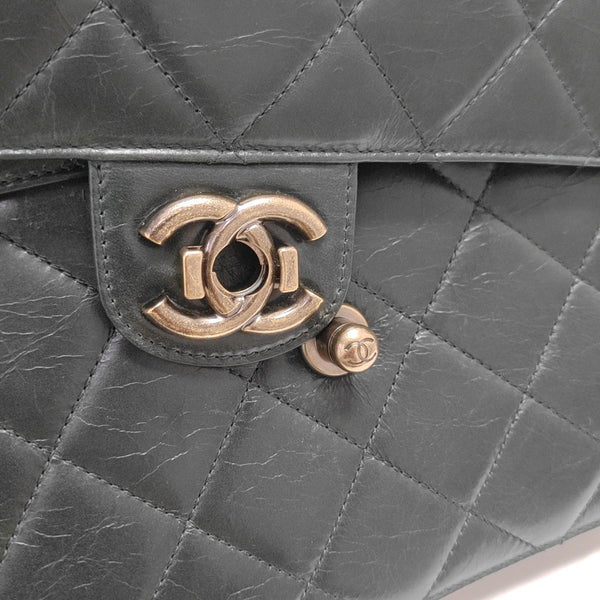 PREFECT EDGE Large Quilted Calfskin Green