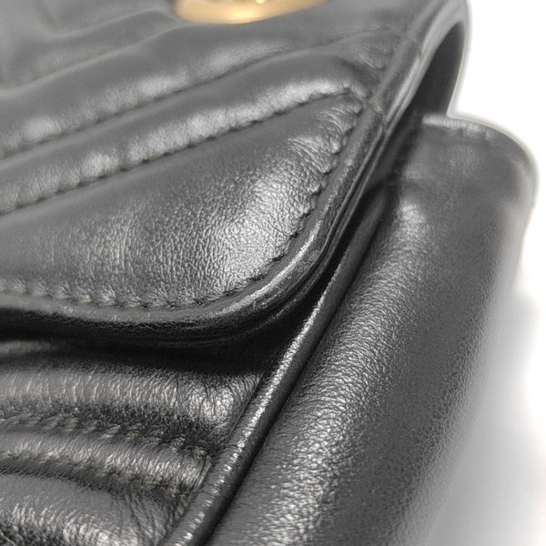 GG Marmont Medium Quilted Calfskin Black