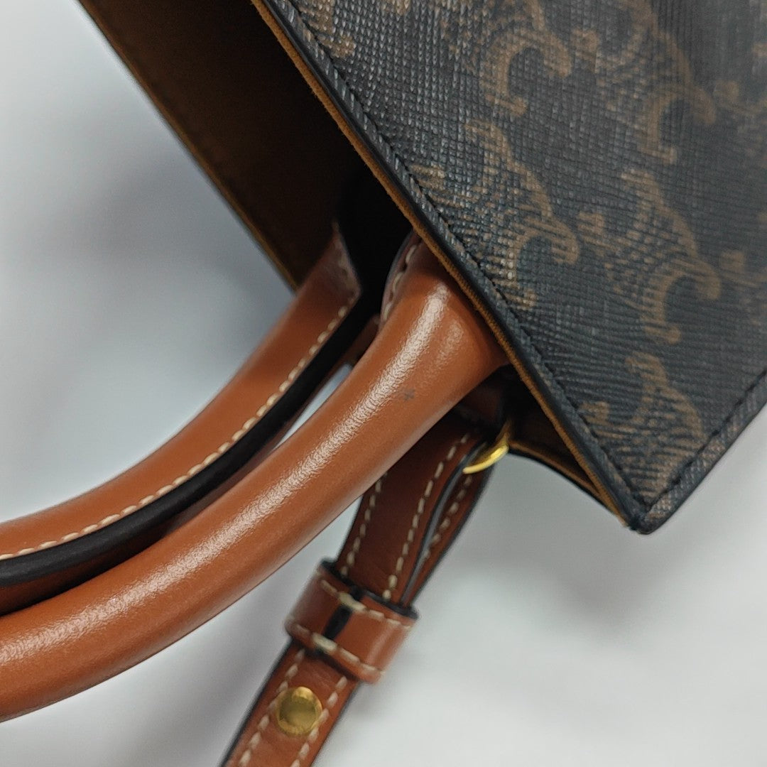 CABAS CELINE Mini Coated Canvas Brown