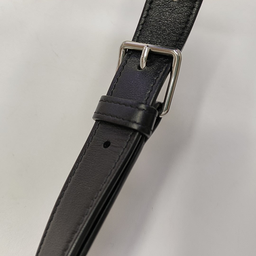 Calfskin Shoulder Bag Medium Black