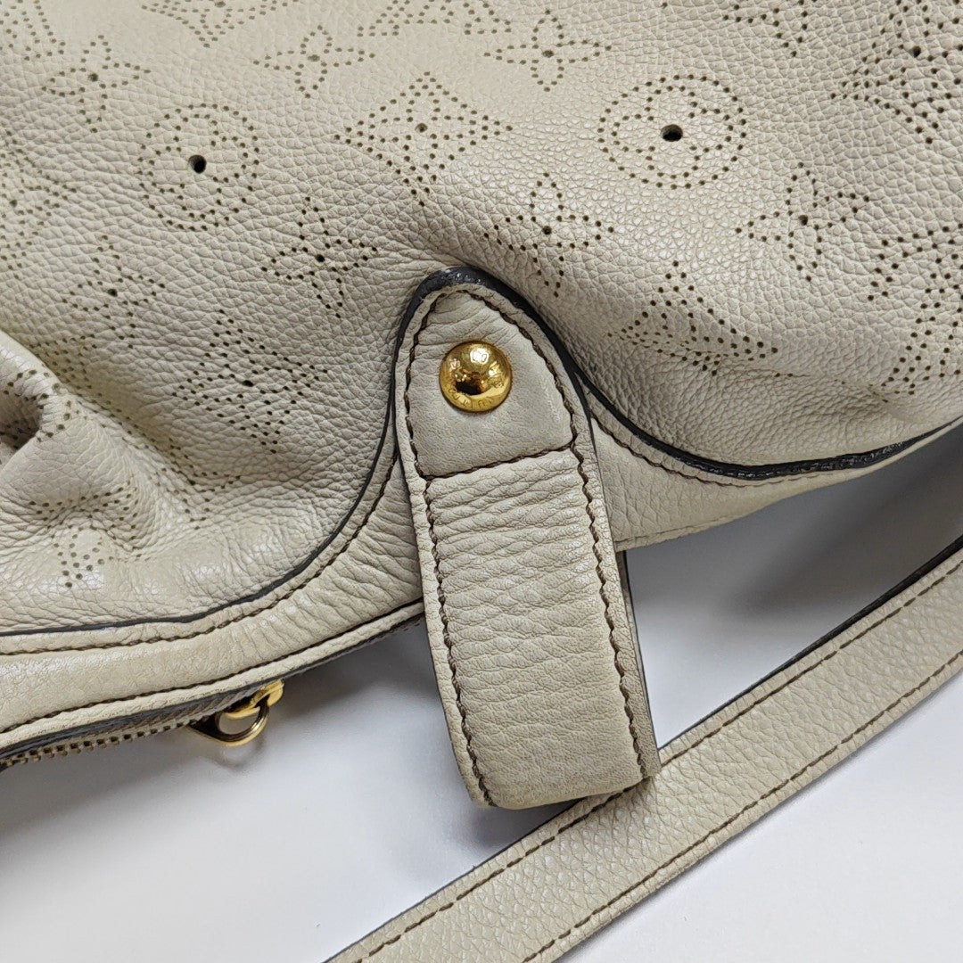 Monogram Calfskin Shoulder Bag White