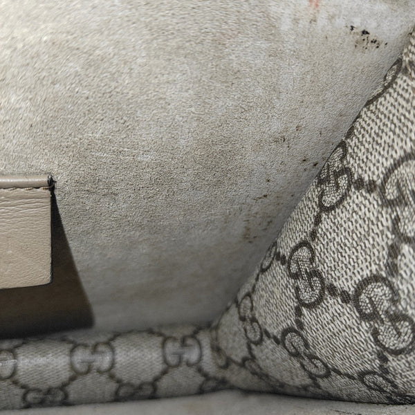 Dionysus Mini Monogram Coated Canvas Beige