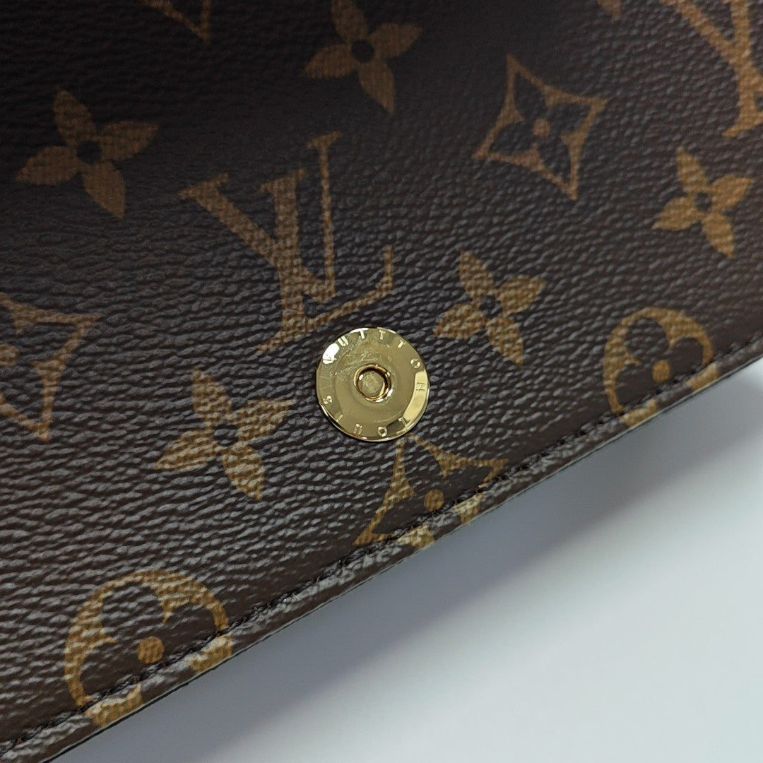 Lily Monogram Coated Canvas Brown