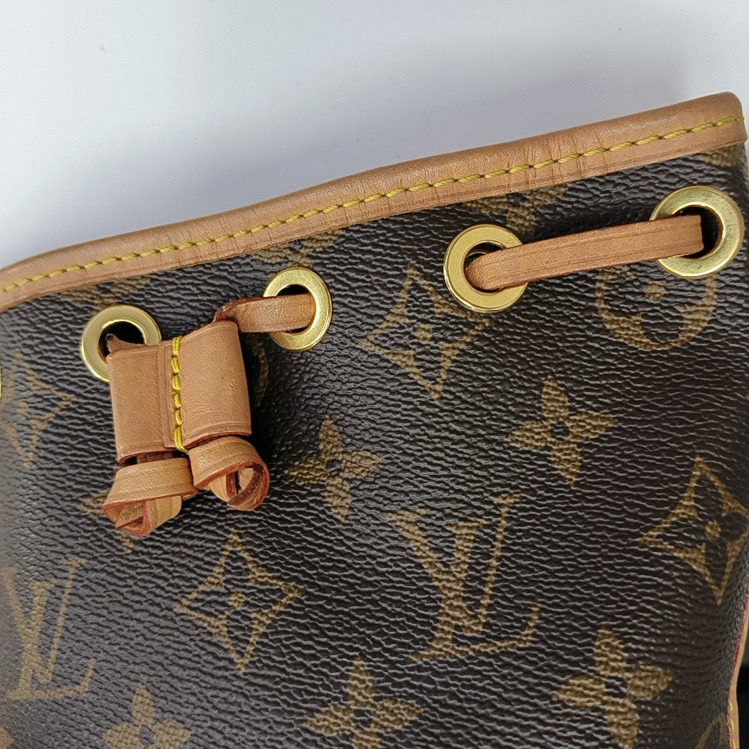 NOÉ Nano Monogram Coated Canvas Brown