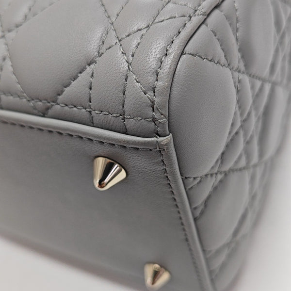 Lady Dior Medium Cannage Lambskin Gray