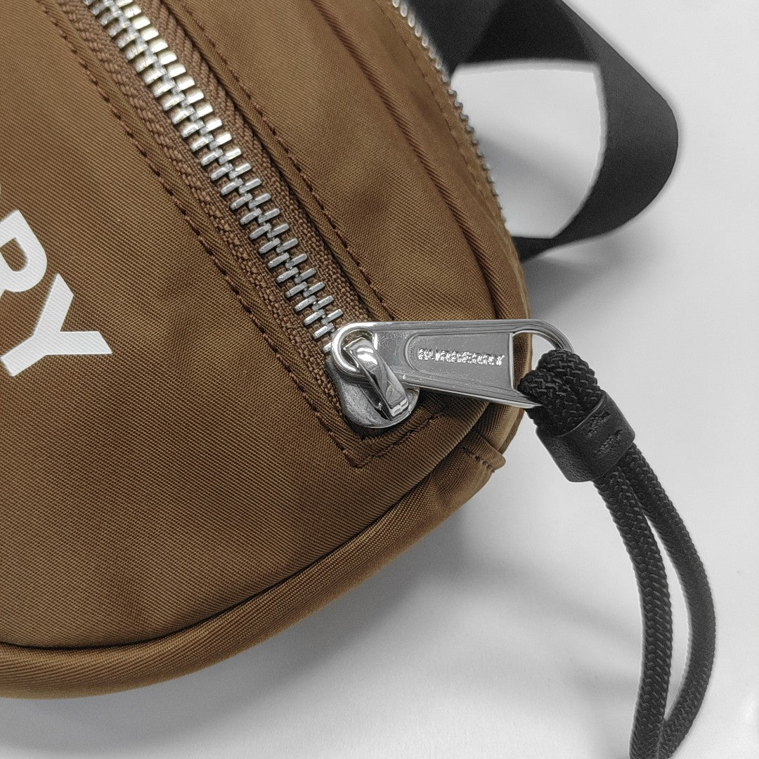 Nylon Belt Bag Small Brown