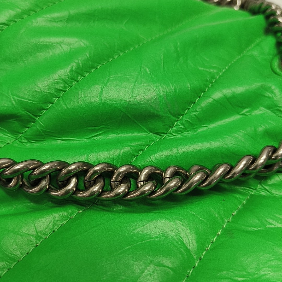 Crush Small Quilted Calfskin Green