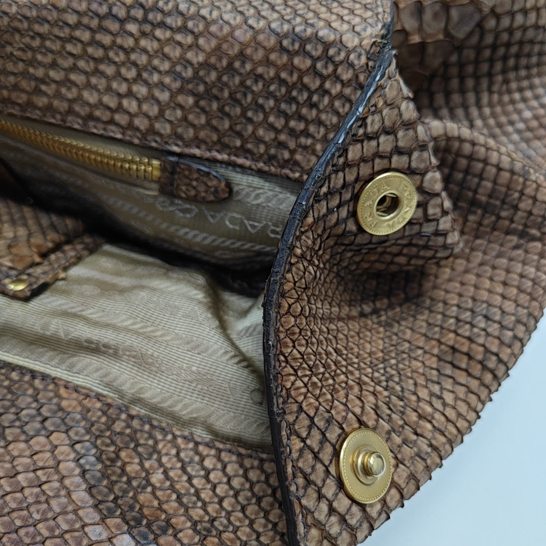 Python Tote Bag Brown