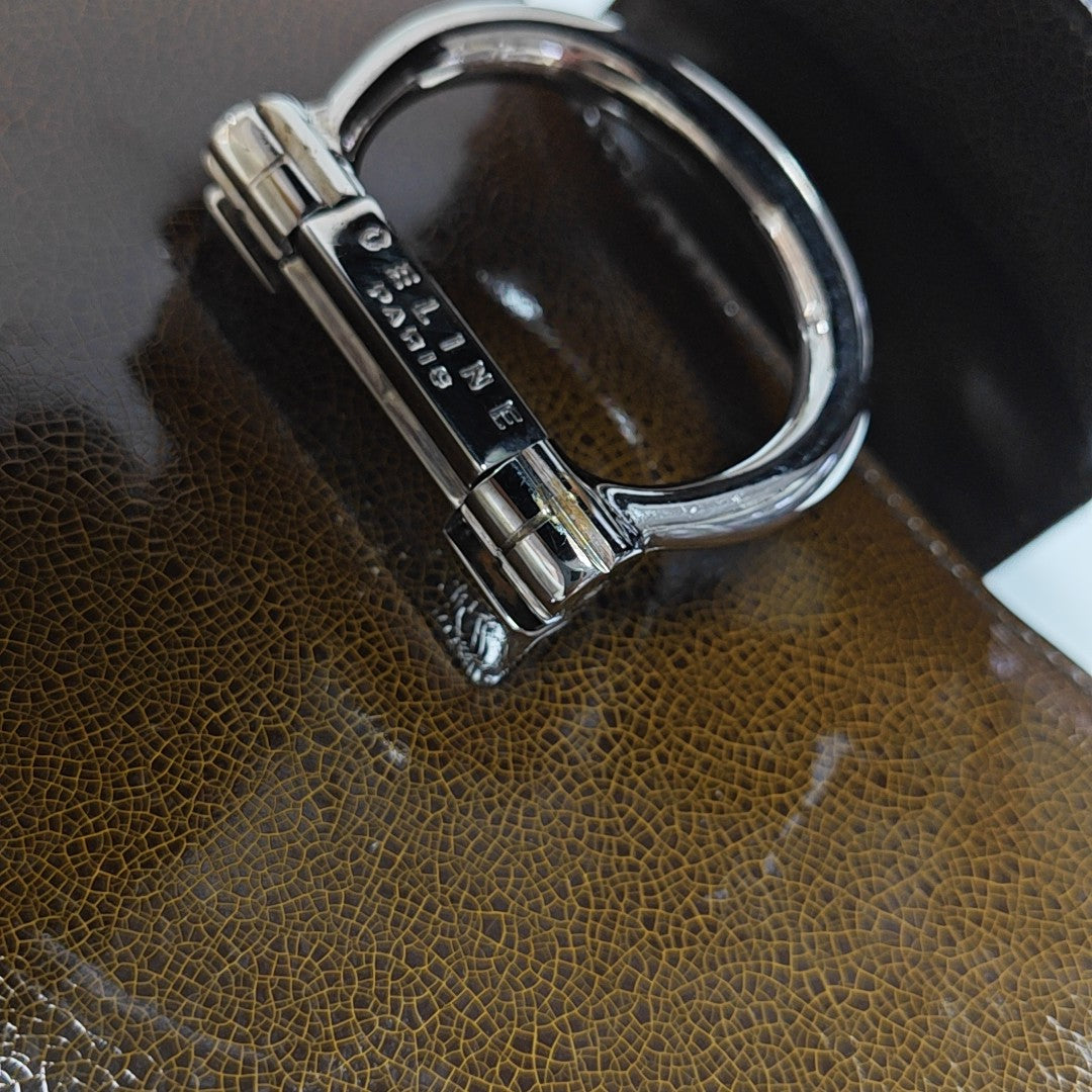 Patent Leather Top Handle Bag Brown