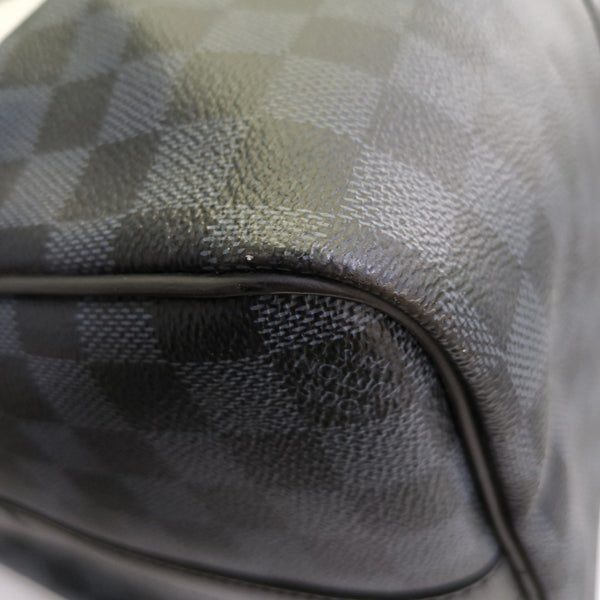 KEEPALL 45 Damier Coated Canvas Blue